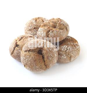 Multigrain Rolls Isolated On White Stock Photo