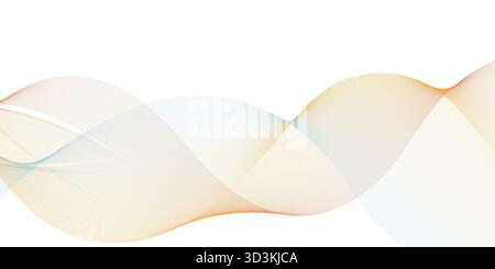 Soft Flowing Abstract Wave Lines on Light Background Stock Vector
