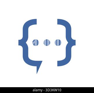 Modern Code Talk Logo with Vector Design Elements and Minimalist Tech-Inspired Illustration for Developers Stock Vector