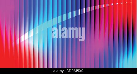 Futuristic Wavy RGB Gradient Lines Background with Smooth Curved Light Streaks and Motion Effects for Digital Art, Technology Branding, and Creative V Stock Vector