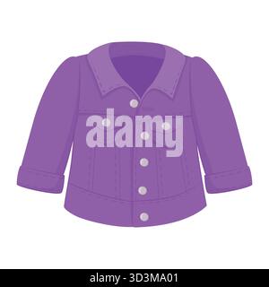 Pink denim jacket. Vector illustration of outerwear. Stock Vector