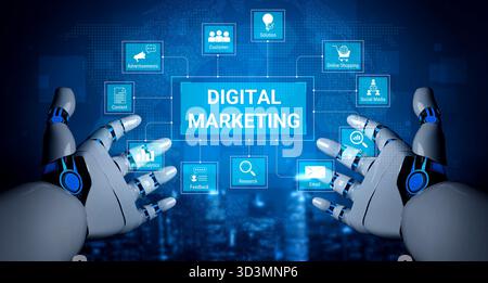 AI enhances marketing by analyzing trends, automating campaigns, and optimizing engagement for improved customer insight and revenue growth. Parse Stock Photo