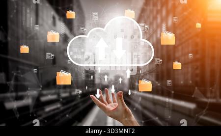 Cloud computing enables digital growth with secure data storage, scalable infrastructure, and strategic cloud-based business solutions. Vouch Stock Photo