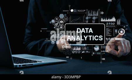 Data analytics and big data strategy for real-time analytics, predictive data modeling, business intelligence analytics, and data-driven decision Stock Photo