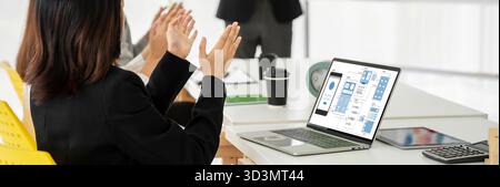UX UI design process for modish mobile application and website . Creative prototype of wireframe for professional app developer . Stock Photo