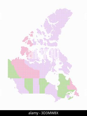 Canada map dotted pattern map vector illustration Stock Vector Image ...