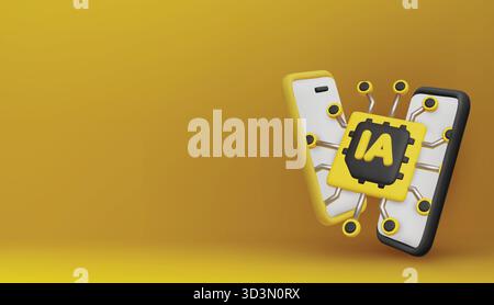 AI-powered smartphones showcase the future of mobile technology, intelligent apps, and advanced digital connectivity. Stock Vector