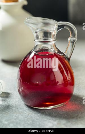 Organic Red Wine Vinegar in a Decanter Stock Photo