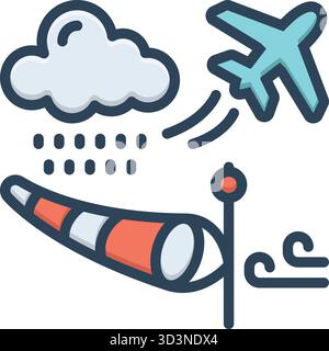 Icon for aviation weather, aviation Stock Vector