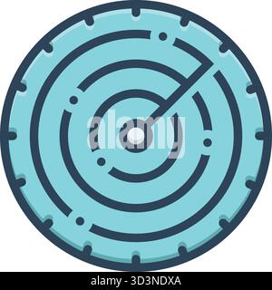 Icon for flight navigation, air guidance Stock Vector