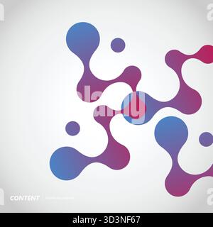 Flow and Structure Modern Template with Rounded Symmetry Digital Interfaces. Vector illustration Stock Vector