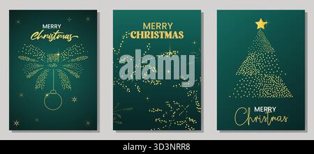 Merry Christmas and Happy New Year Background with Purple and Red Holiday Theme, Sparkle Lights, and Xmas Tree Stock Vector
