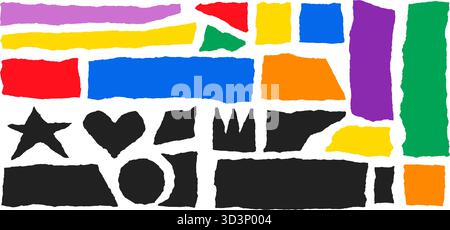 Shape Less Edge Collage Set of square or rectangle photo collage templates. Photos grid picture ...