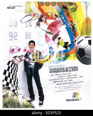 2005 Microsoft Windows XP ad, part of the global awareness campaign "Start Something Dedicated" Stock Photo