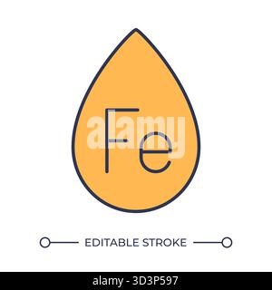 Ironmaking line color icon Stock Vector