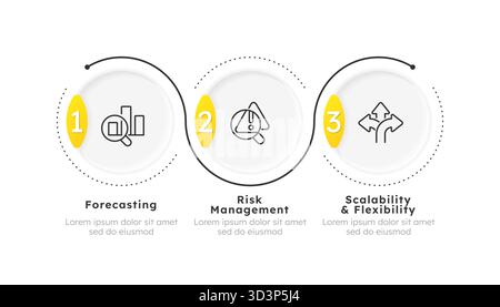Market trends analyzing infographic line circle Stock Vector
