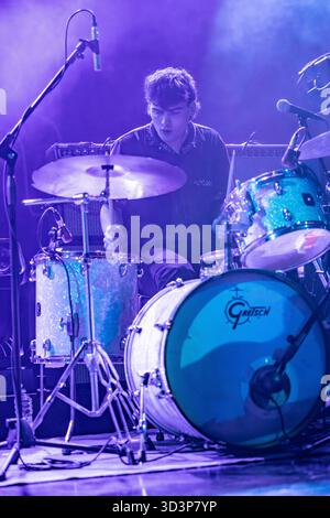 Milan Italy. 06th nov 2025. The Irish indie rock band THE CLOCKWORKS performs live on stage at Fabrique opening the show of Johnny Marr. Stock Photo