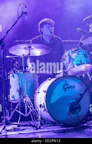 Milan Italy. 06th nov 2025. The Irish indie rock band THE CLOCKWORKS performs live on stage at Fabrique opening the show of Johnny Marr. Stock Photo