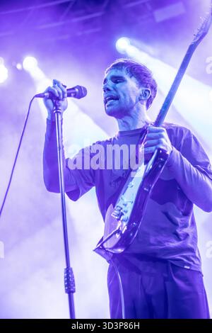 Milan Italy. 06th nov 2025. The Irish indie rock band THE CLOCKWORKS performs live on stage at Fabrique opening the show of Johnny Marr. Stock Photo