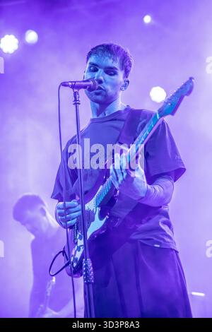 Milan Italy. 06th nov 2025. The Irish indie rock band THE CLOCKWORKS performs live on stage at Fabrique opening the show of Johnny Marr. Stock Photo