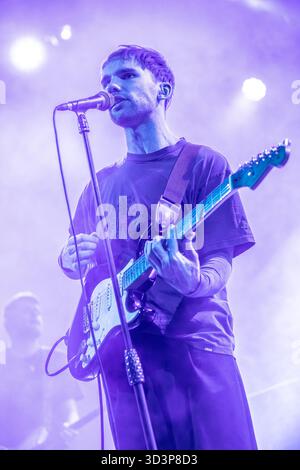 Milan Italy. 06th nov 2025. The Irish indie rock band THE CLOCKWORKS performs live on stage at Fabrique opening the show of Johnny Marr. Stock Photo