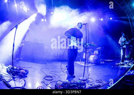 Milan Italy. 06th nov 2025. The Irish indie rock band THE CLOCKWORKS performs live on stage at Fabrique opening the show of Johnny Marr. Stock Photo