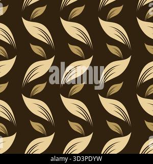 Leaves Seamless Pattern Design Vector Stock Vector