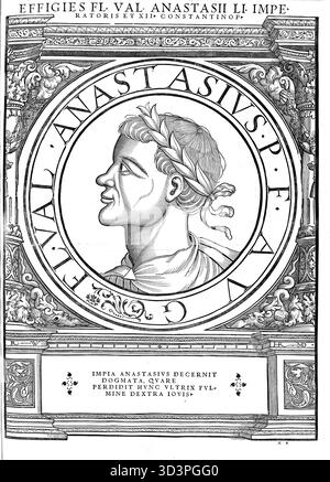 Anastasios Greek Anastasios I, Anastasius, as Emperor Imperator Caesar Flavius ...