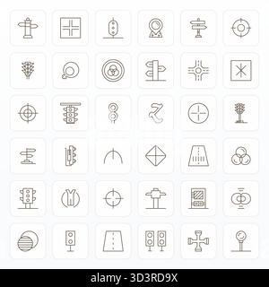 Ultimate collection of 36 vector icons representing Intersection in Bold Line aesthetic, optimized with High Resolution Display Perfect resolution for Stock Vector