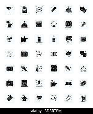 This Show vector icon pack includes 42 Filled designs in 64x64 Pixel Optimized format, perfect for enhancing digital interfaces. Stock Vector