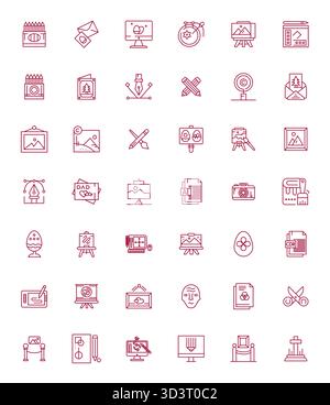 This Artwork vector icon pack includes 42 Bold Line designs in 256x256 Pixel Optimized format, perfect for enhancing digital interfaces. Stock Vector