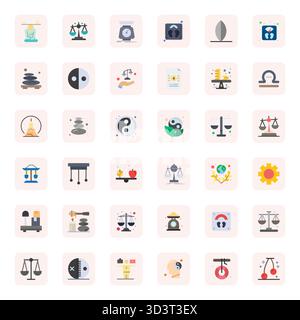 This Balance vector icon pack includes 36 Flat designs in 64x64 Pixel Aligned format, perfect for enhancing digital interfaces. Stock Vector