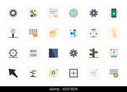 Explore 24 Flat PIXEL Perfect vector icons in 128x128 resolution inspired by Option. Perfect for web and app interfaces. Stock Vector