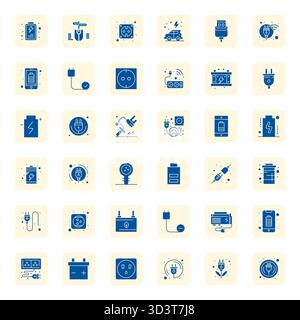 Explore 36 Filled PIXEL Perfect vector icons in 128x128 resolution inspired by Charging. Perfect for web and app interfaces. Stock Vector