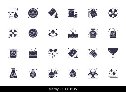 This collection features 24 Filled Pixel Optimized vector icons tailored to the Spill theme, optimized in Retina Ready format for digital design. Stock Vector