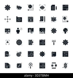 Ultimate collection of 36 vector icons representing Modify in Filled aesthetic, optimized with Retina Ready PIXEL Perfect resolution for maximum impac Stock Vector