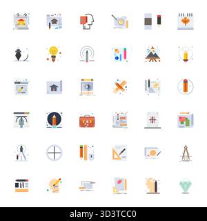 Expertly designed 36 Flat PIXEL Perfect vector icons for Sketch, engineered at 256x256 resolution for flawless integration and performance. Stock Vector