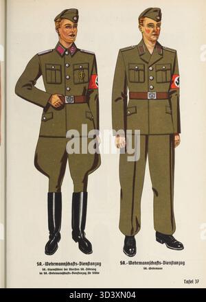 Illustration from the 1943 NSDAP Organizational Handbook showing flags ...