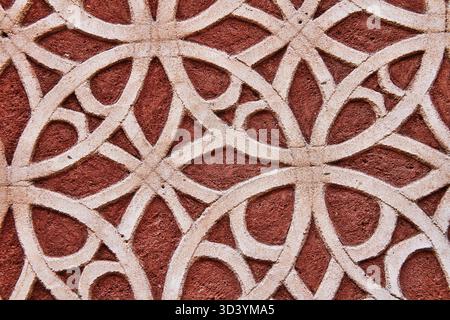 Ancient patterned stone wall in Alcázar of Segovia, Segovia, Spain, Europe Stock Photo