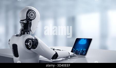 Cloud computing software for modish remote work and personal data storage Stock Photo