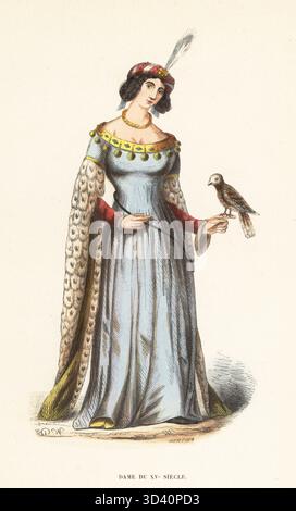low cut medieval dress Lady in a Costume 1918 by Gerda Wegener Stock Photo Color Code:EBLU womens spring autumn casual missy dresses Evening gown simple hemming can easily