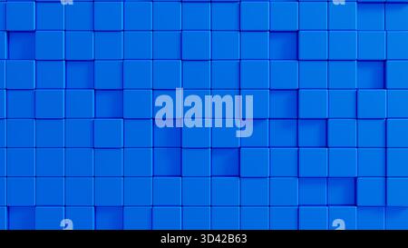 blue 3D CUBE BACKGROUND. Abstract background wallpaper and scrren for mobile or social Stock Photo