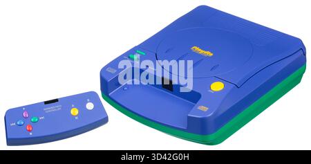 1994 Bandai Playdia home video game console set with controller Stock Photo