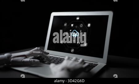 Artificial intelligence supports cloud storage and digital file management to enhance security and collaboration Parse Stock Photo