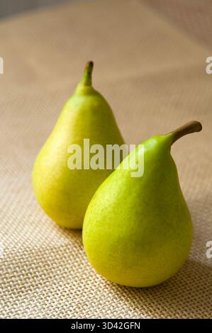 Two pears. Still life. Stock Photo