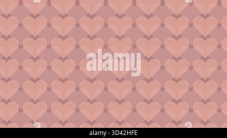 A vector seamless pattern with hearts. A pink Valentine's background. Stock Vector