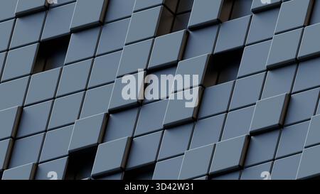 black 3D CUBE BACKGROUND. Abstract background wallpaper and scrren for mobile or social Stock Photo