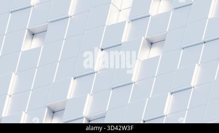 white 3D CUBE BACKGROUND. Abstract background wallpaper and scrren for mobile or social Stock Photo