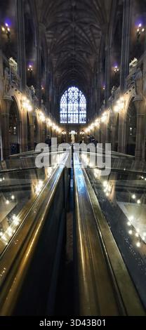 The reading room of one of the oldest libraries in town. Stock Photo