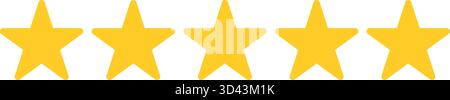 Stars collection. Star vector icons. Golden set of Stars, isolated on transparent background. Stock Vector